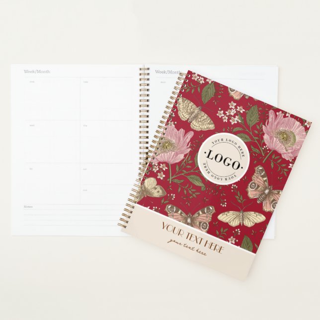 Botanisches Monogramm der modernen trendy Wildblum Planer (Anzeige)