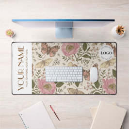 Botanisches Monogramm der modernen trendy Wildblum Schreibtischunterlage
