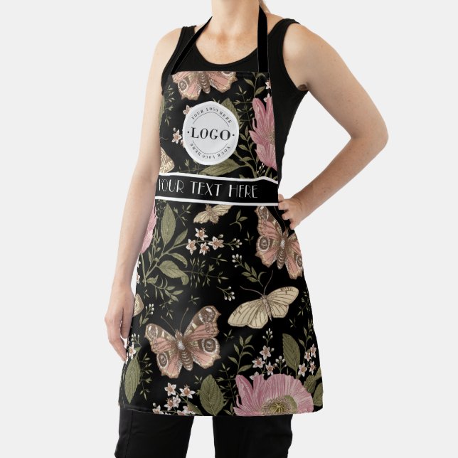 Botanisches Monogramm der modernen trendy Wildblum Schürze (InSitu)