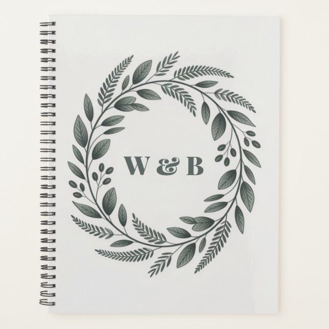 Botanisches Monogramm-Kranz  Planer (Vorderseite)