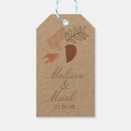 Botanisches Monogramm mit minimaler geometrischer Geschenkanhänger