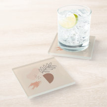 Botanisches Monogramm mit minimaler geometrischer 