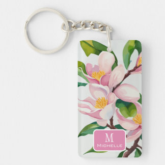 Botanisches Monogramm Schlüsselanhänger