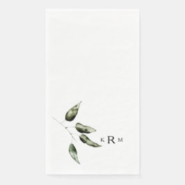 Botanisches Monogramm Serviette