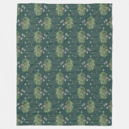 Botanisches Motiv Fleecedecke
