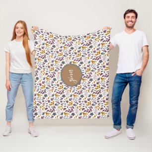 Botanisches Muster anpassen Fleecedecke
