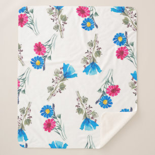 Botanisches Muster der hellrosa Quelle Sherpadecke