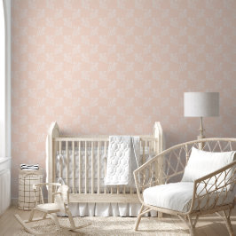 Botanisches Muster des neutralen Peach Trellis Tapete
