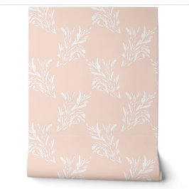 Botanisches Muster des neutralen Peach Trellis Tapete