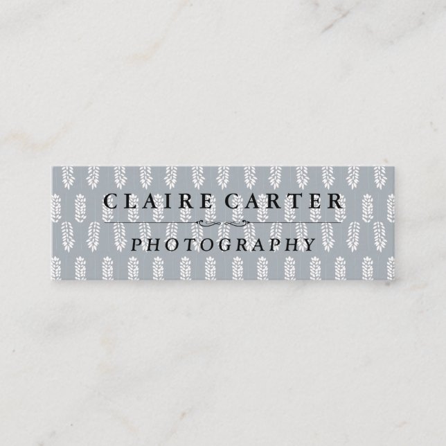 Botanisches Muster | Fotograf Mini Visitenkarte (Vorderseite)