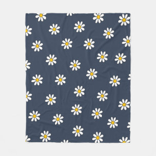 Botanisches Muster für die blaue Ästhetik der Navy Fleecedecke