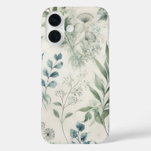 Botanisches Muster für sanfte Wasserfarbe