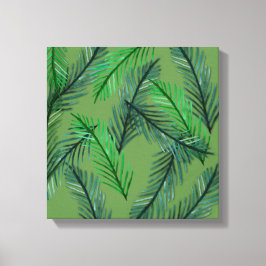 Botanisches Muster gezackte Canvas Leinwanddruck
