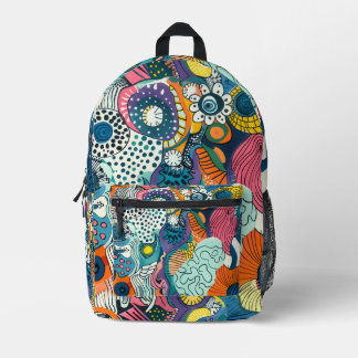 Botanisches Muster Hippie-Rucksack Bedruckter Rucksack