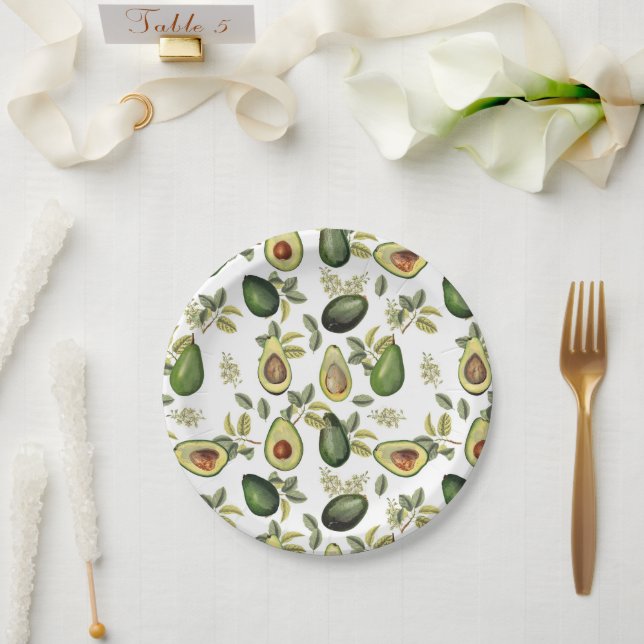 Botanisches Muster Pappteller (Hochzeit)