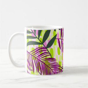 Botanisches nahtloses Muster gemischt mit geometri Kaffeetasse