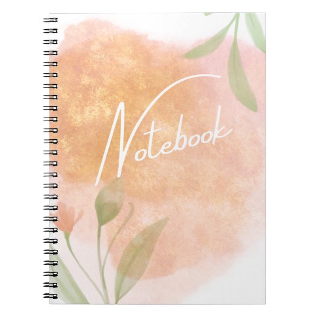 Botanisches Notebook mit Uni Notizblock (Vorderseite)