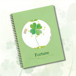 Botanisches Notizbuch – Vierblattklee-Design