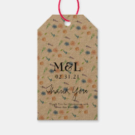 Botanisches ökologisches Hochzeitwasser Geschenkanhänger