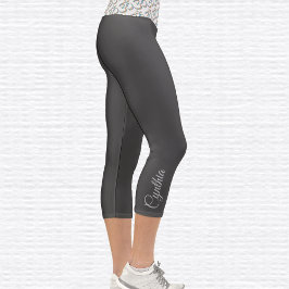 Botanisches Om-Symbol Hochwaiste Capri Leggings