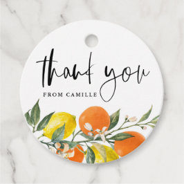Botanisches Orange und Lemon Abschluss Vielen Dank Geschenkanhänger