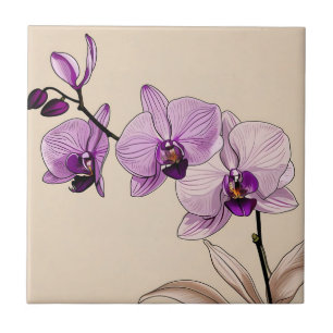 Botanisches Orchid Fliese