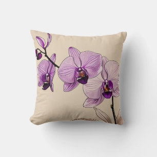 Botanisches Orchid Kissen