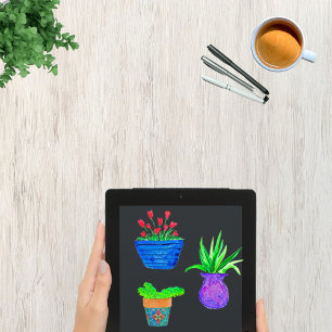 Botanisches Pack mit gegossenen Pflanze Aufkleber