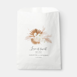 Botanisches Pampasgras Terrakotta Florale Hochzeit Geschenktütchen