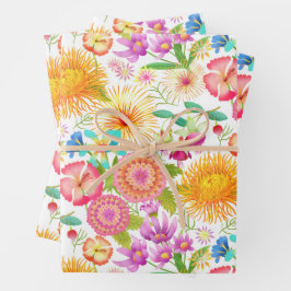 Botanisches Party Geschenkpapier Set