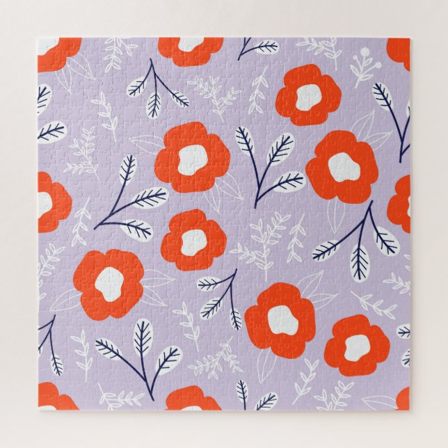 Botanisches Pastellrosa: Blumenmuster (Vertikal)