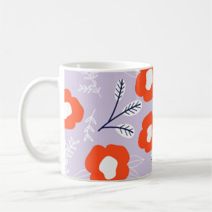 Botanisches Pastellrosa: Blumenmuster Kaffeetasse