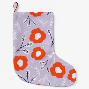 Botanisches Pastellrosa: Blumenmuster Kleiner Weihnachtsstrumpf