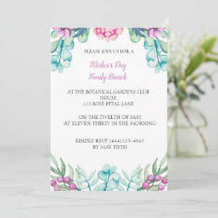 Botanisches Peony Mother's Day Event Party Einladung
