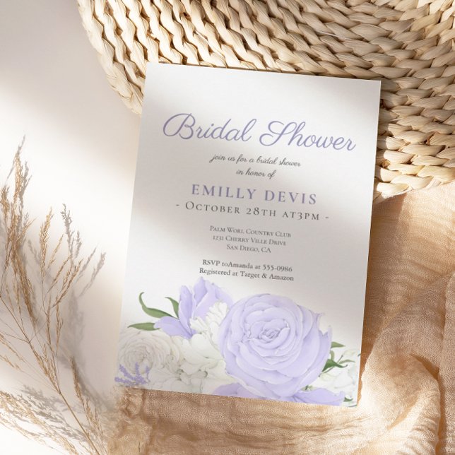 Botanisches Periwinkle Brautparty Einladung (Von Creator hochgeladen)