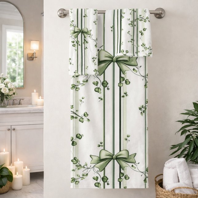 Botanisches Ranken-Design Badhandtuch Set (Von Creator hochgeladen)