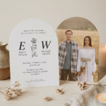 Botanisches Romance Monogram Arch Wedding Foto