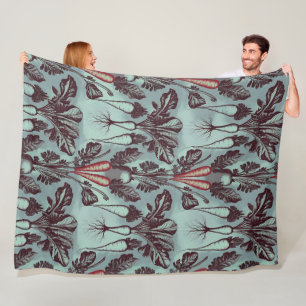 Botanisches Root Vegetables Fleece Blanket - Karot