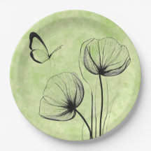 Botanisches Schmetterlingspapier Minimalistische B