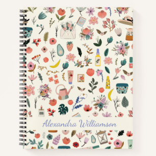 Botanisches Schönheitsmuster Naturmuster Personali Notizbuch