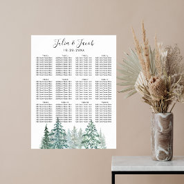 Botanisches Sitzdiagramm der Pine Trees Lantern Poster