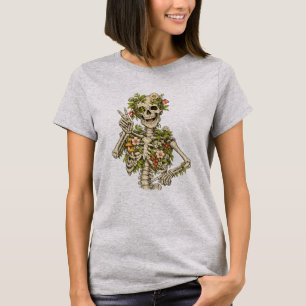 Botanisches Skelett-Friedenspose – Der Humor der N T-Shirt