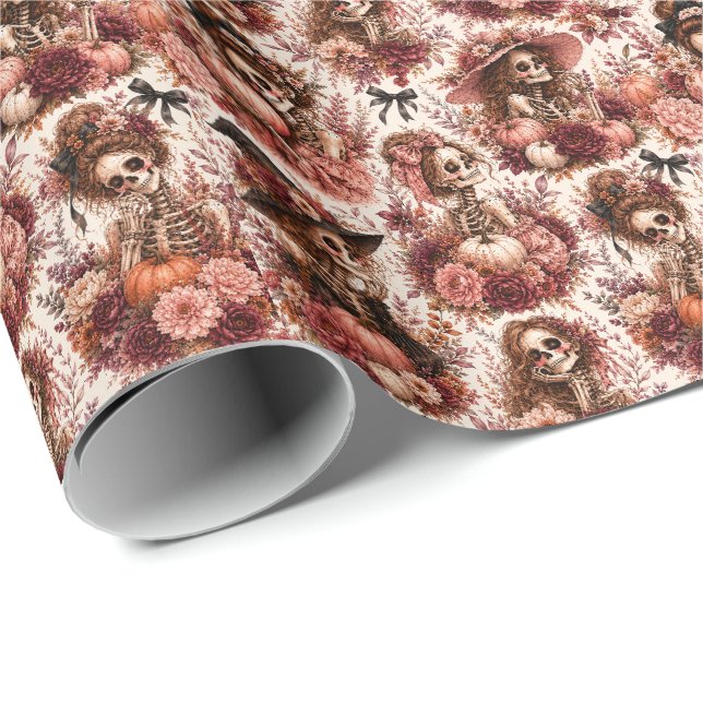 Botanisches Skelett Geschenkpapier (Rolleneckpunkt)