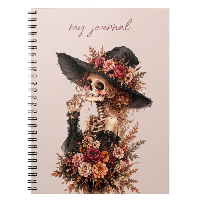Botanisches Skelett Journal Notizblock (Vorderseite)