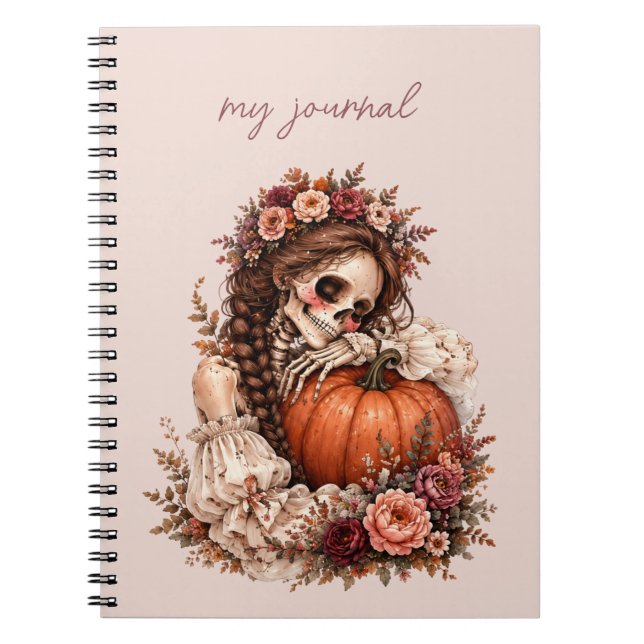 Botanisches Skelett Journal Notizblock (Vorderseite)