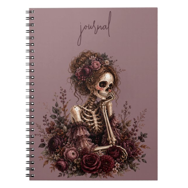 Botanisches Skelett Journal Notizblock (Vorderseite)