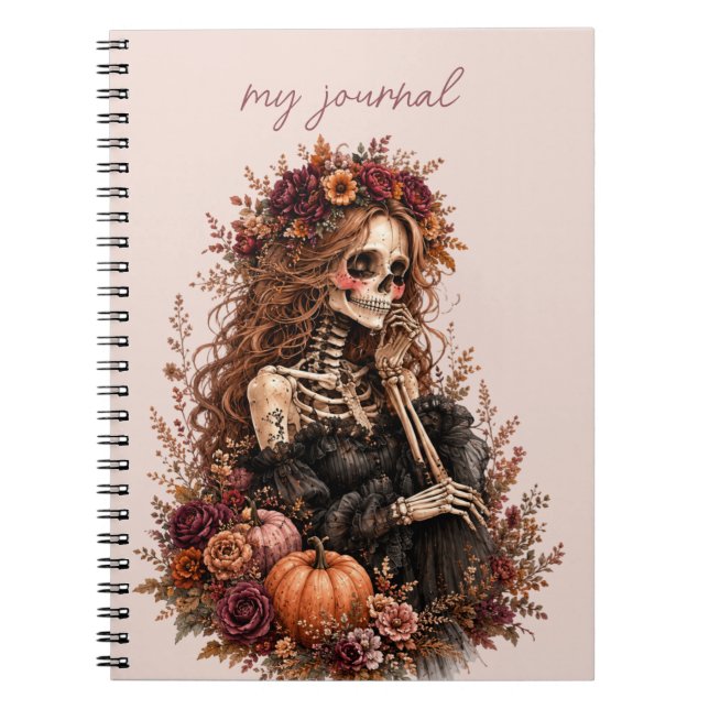Botanisches Skelett Journal Notizblock (Vorderseite)