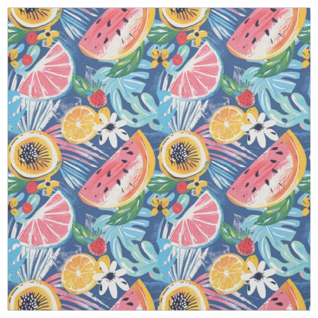 Botanisches Sommer Muster Stoff (Muster)