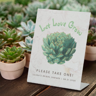 Botanisches Sukkulentes Gelassen Liebe Brautparty  Sockelschild