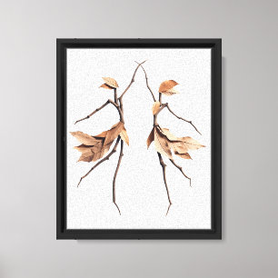 Botanisches Tanzen Silhouette Wand an Wand Kunst: Leinwanddruck